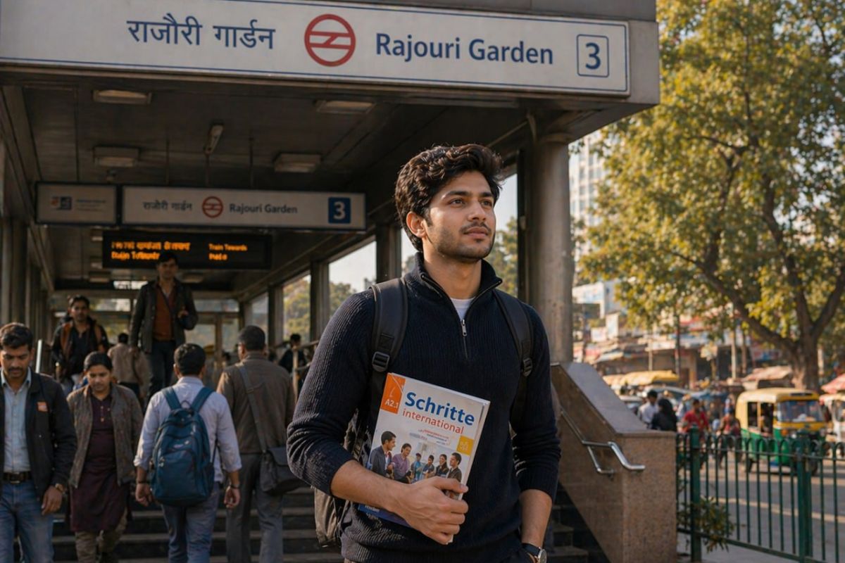 Student attending German language coaching near Ramesh Nagar New Delhi