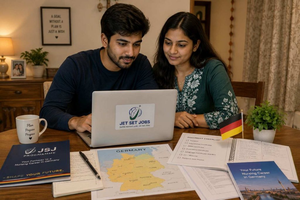 Young Indian male student in a mechatronics workshop in Germany working with machinery and tools