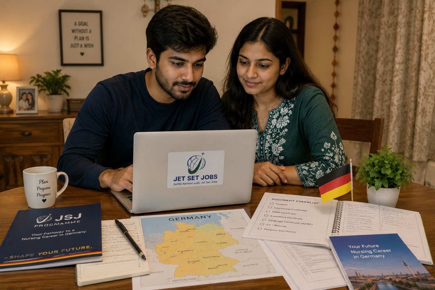 Young Indian male student in a mechatronics workshop in Germany working with machinery and tools