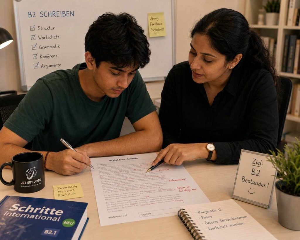 German B2 exam common mistakes Delhi - how to avoid them - Jet Set Jobs South Patel Nagar