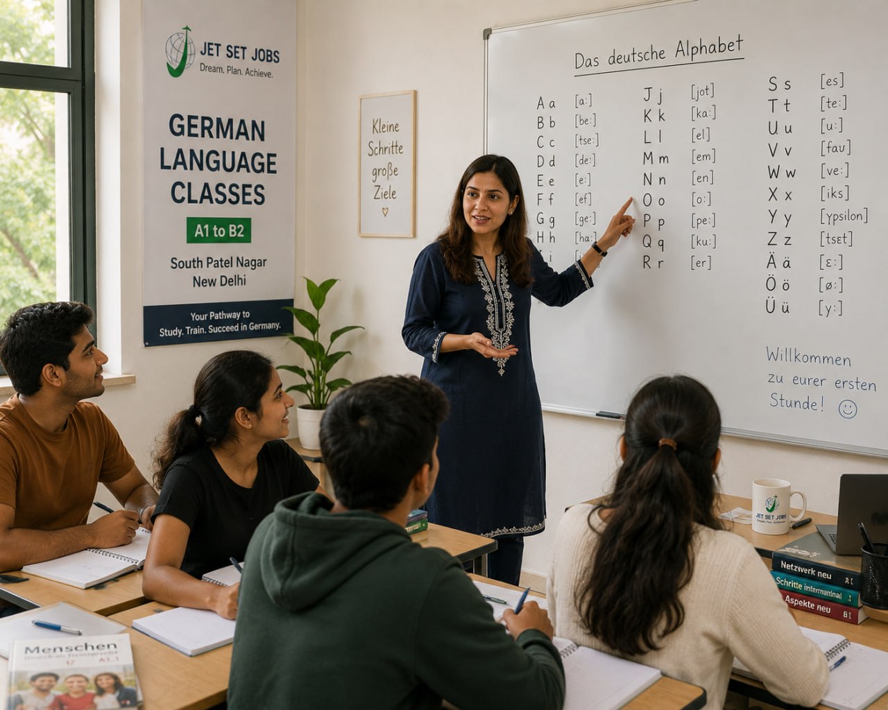 German language demo class Delhi at Jet Set Jobs South Patel Nagar free trial first session