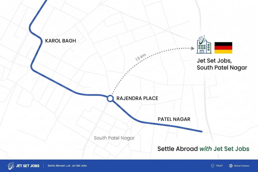 German language institute near Rajendra Place Delhi - Jet Set Jobs South Patel Nagar 1.5 km