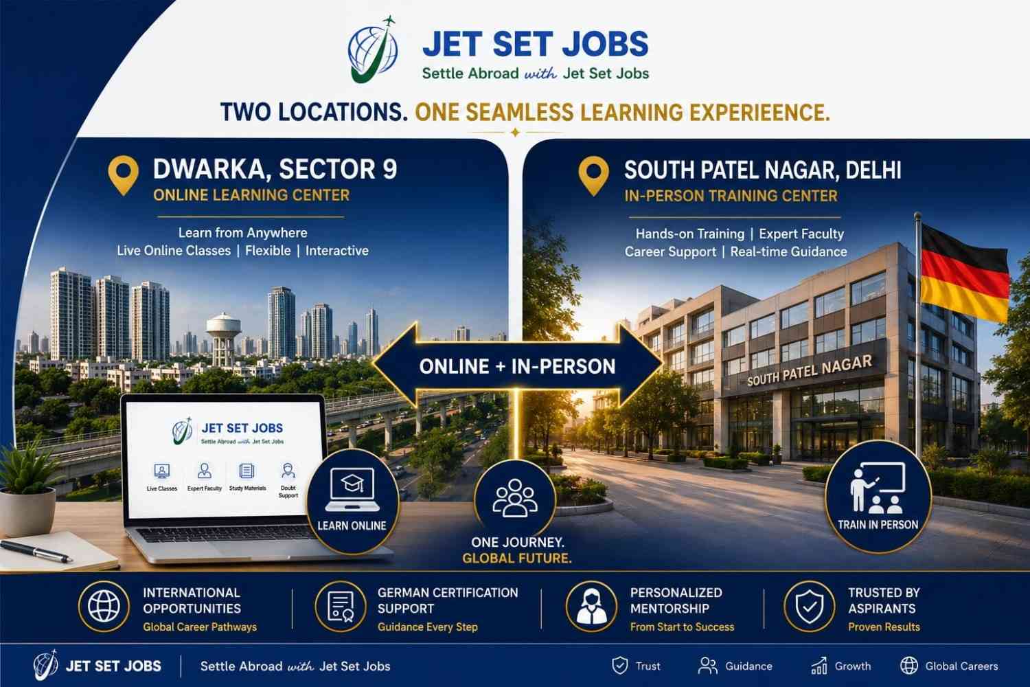 German language classes near Dwarka Delhi — Jet Set Jobs South Patel Nagar