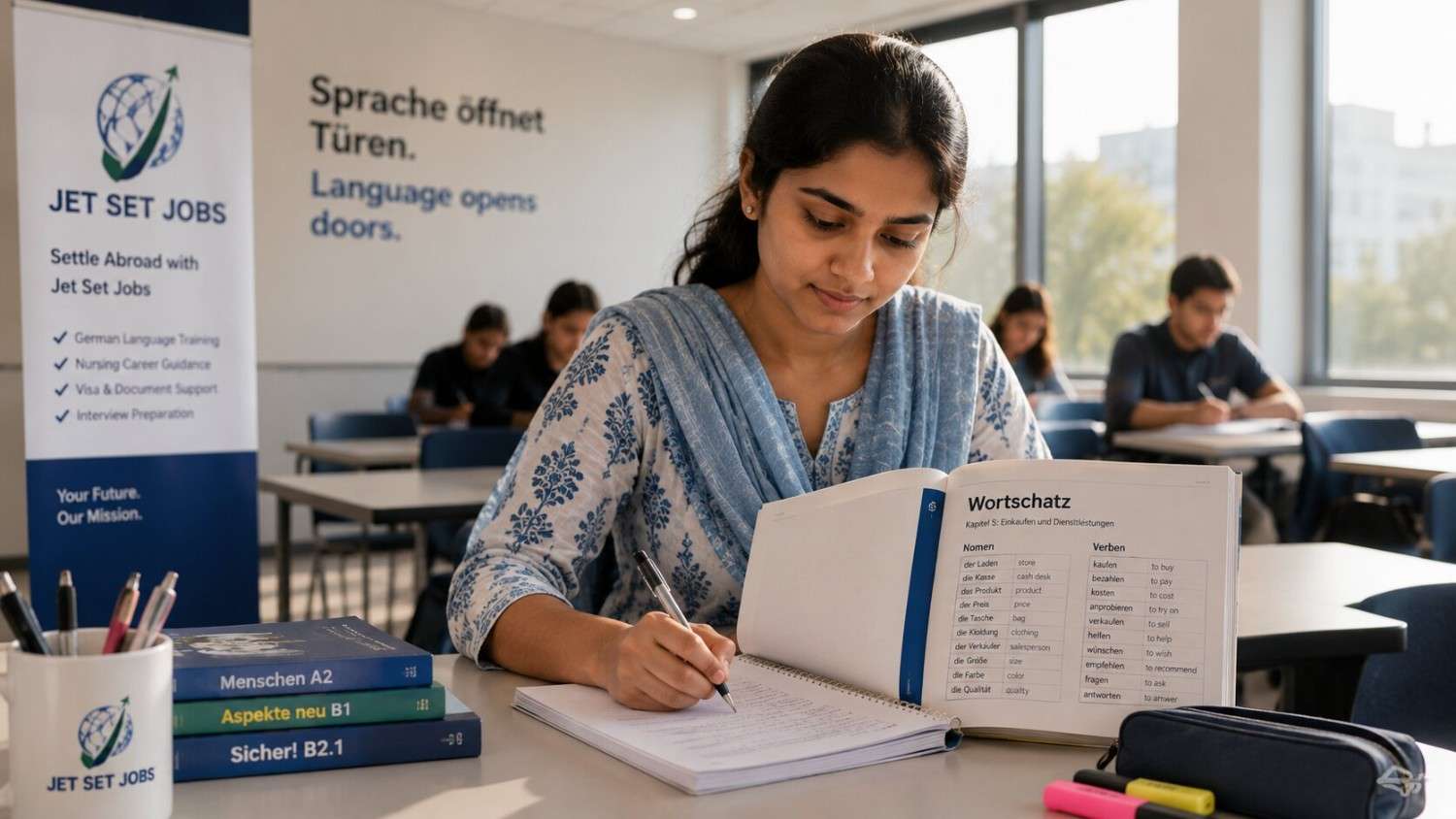 Best German language institute near Rajendra Nagar Delhi - Jet Set Jobs South Patel Nagar