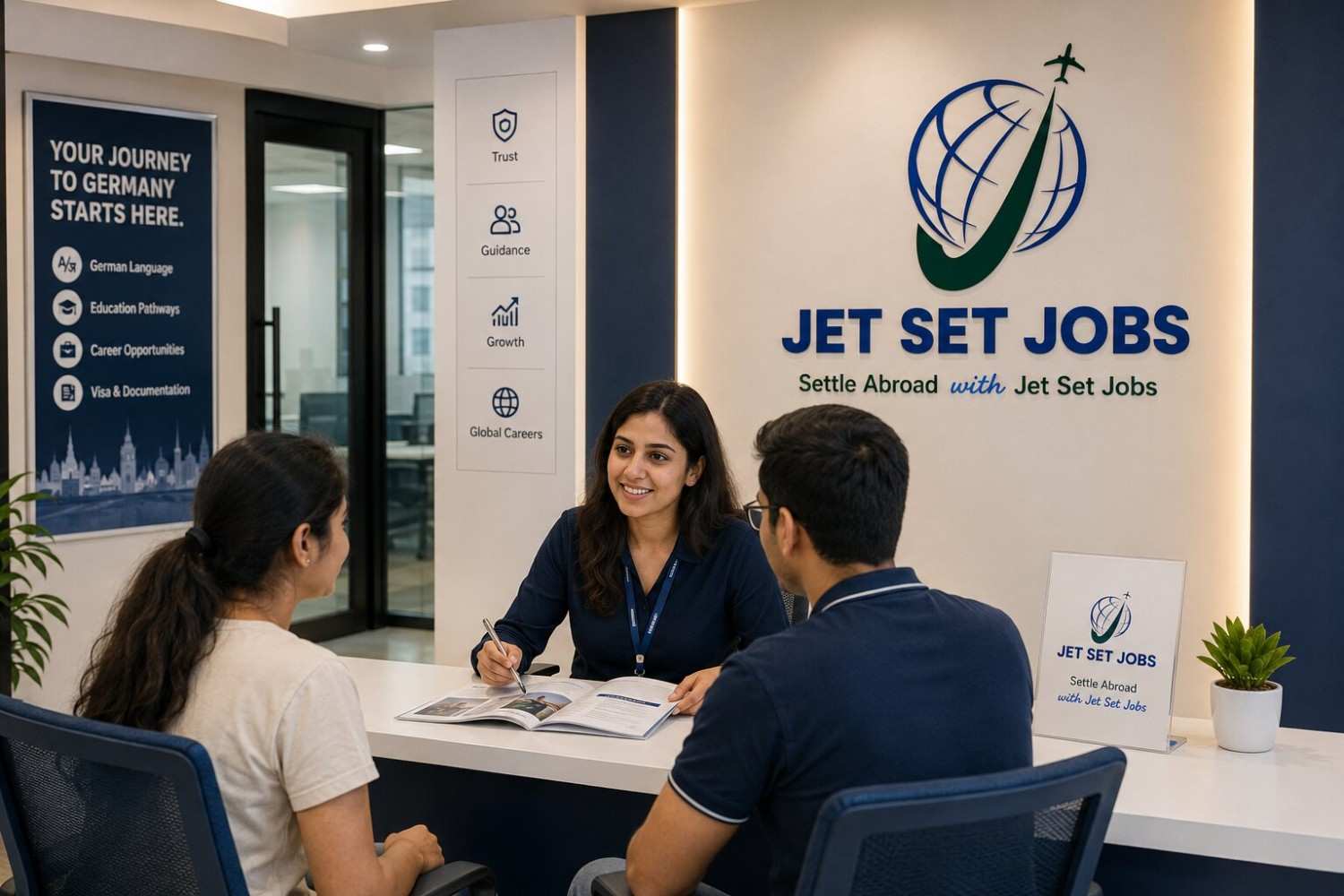 Best German language institute in South Patel Nagar — Jet Set Jobs centre and classroom