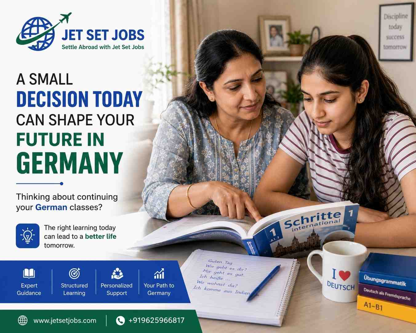 German classes for school students after CBSE NEP 2026 Delhi - Jet Set Jobs South Patel Nagar coaching for kids and teens