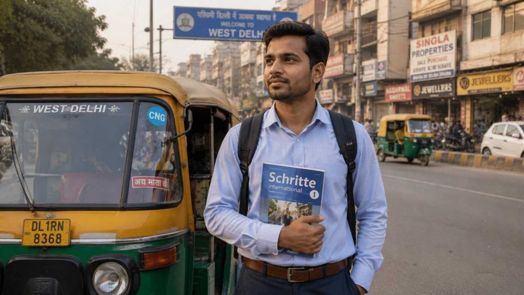 Students from Mayapuri commuting to German language classes at Jet Set Jobs South Patel Nagar New Delhi