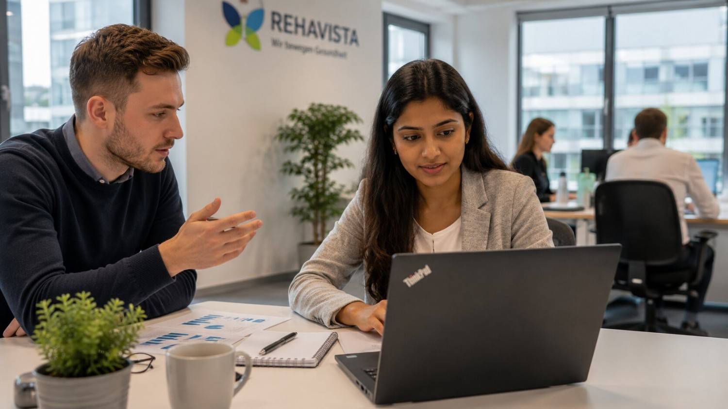 Confident young Indian woman trainee during her Ausbildung in Germany