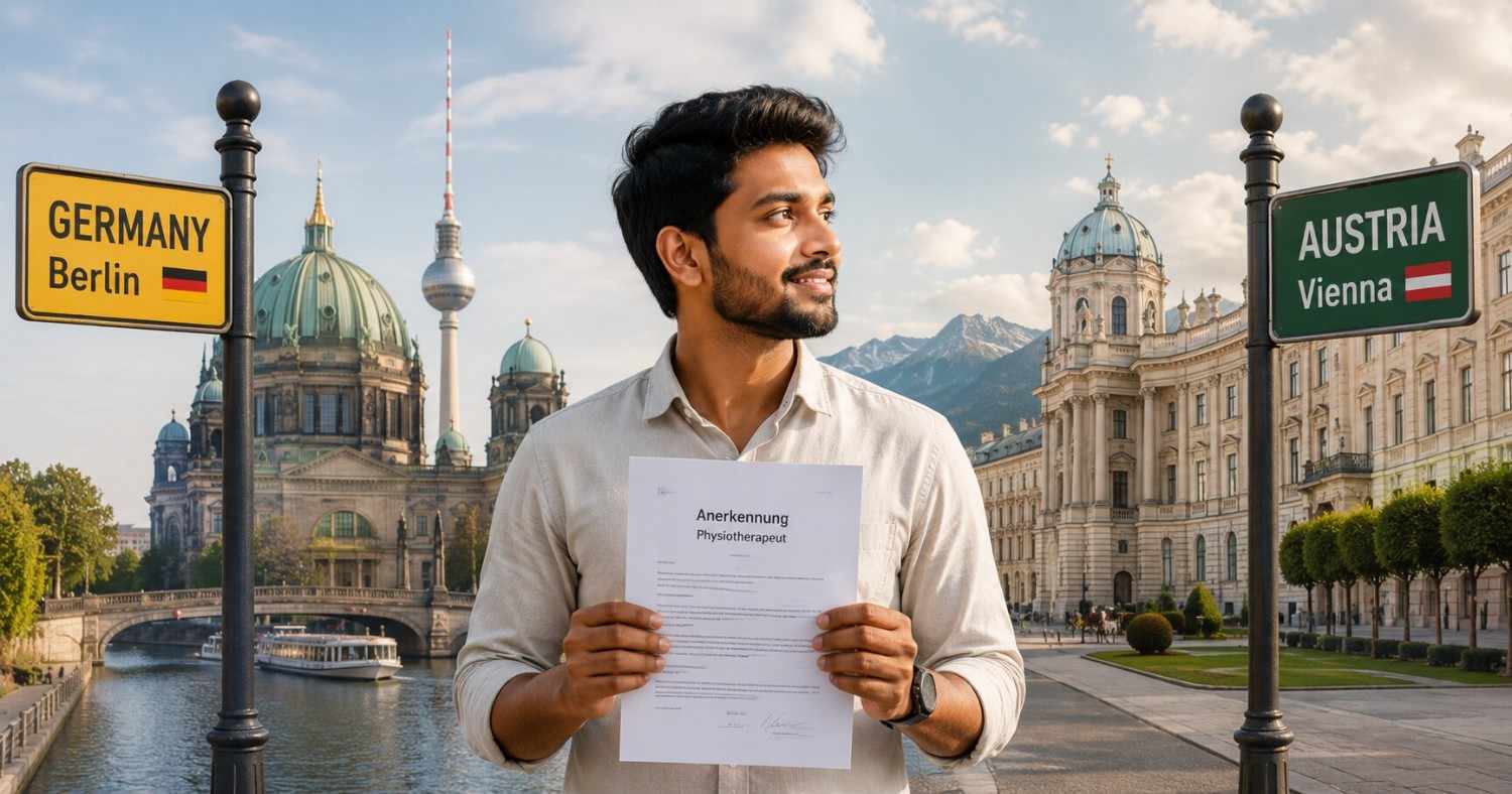 Indian physiotherapist choosing between Ausbildung and recognition routes in Germany in 2026