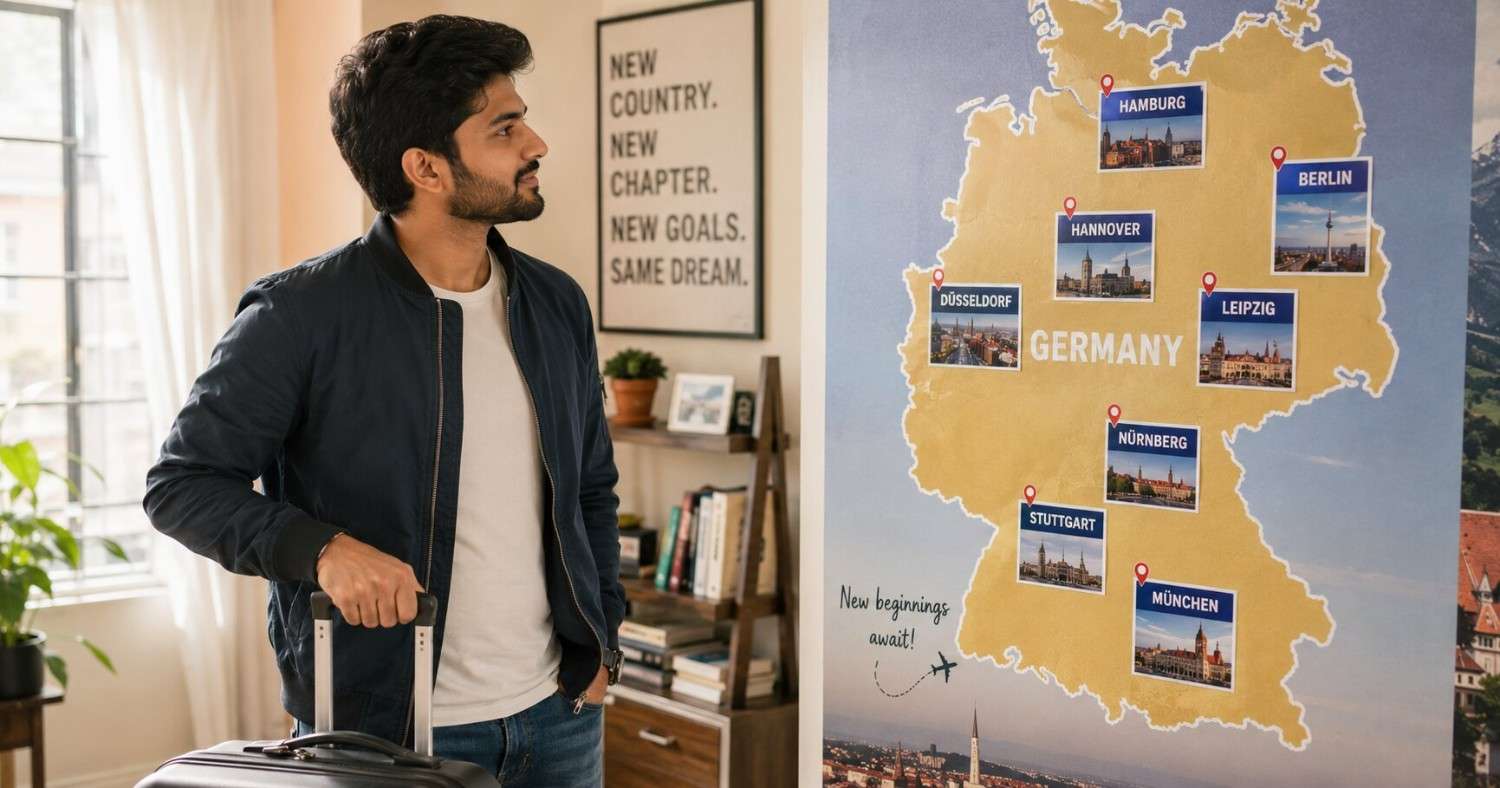 Indian physiotherapist choosing the best German city for a physiotherapy career in 2026