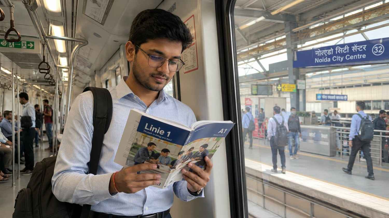 German classes near Noida City Centre Metro - Jet Set Jobs Blue Line and online
