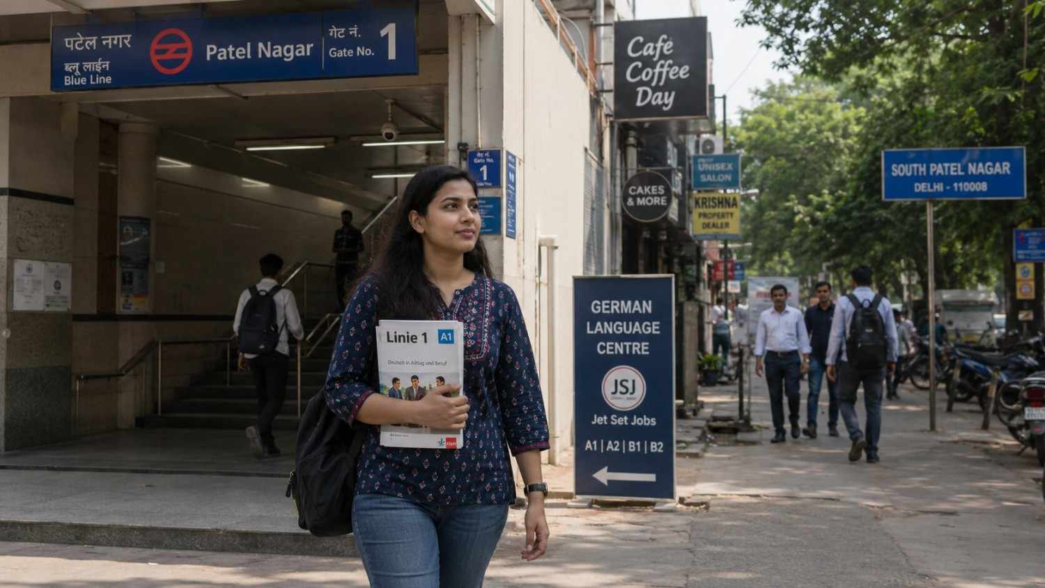 German classes near Shadipur Metro - Jet Set Jobs one stop from South Patel Nagar