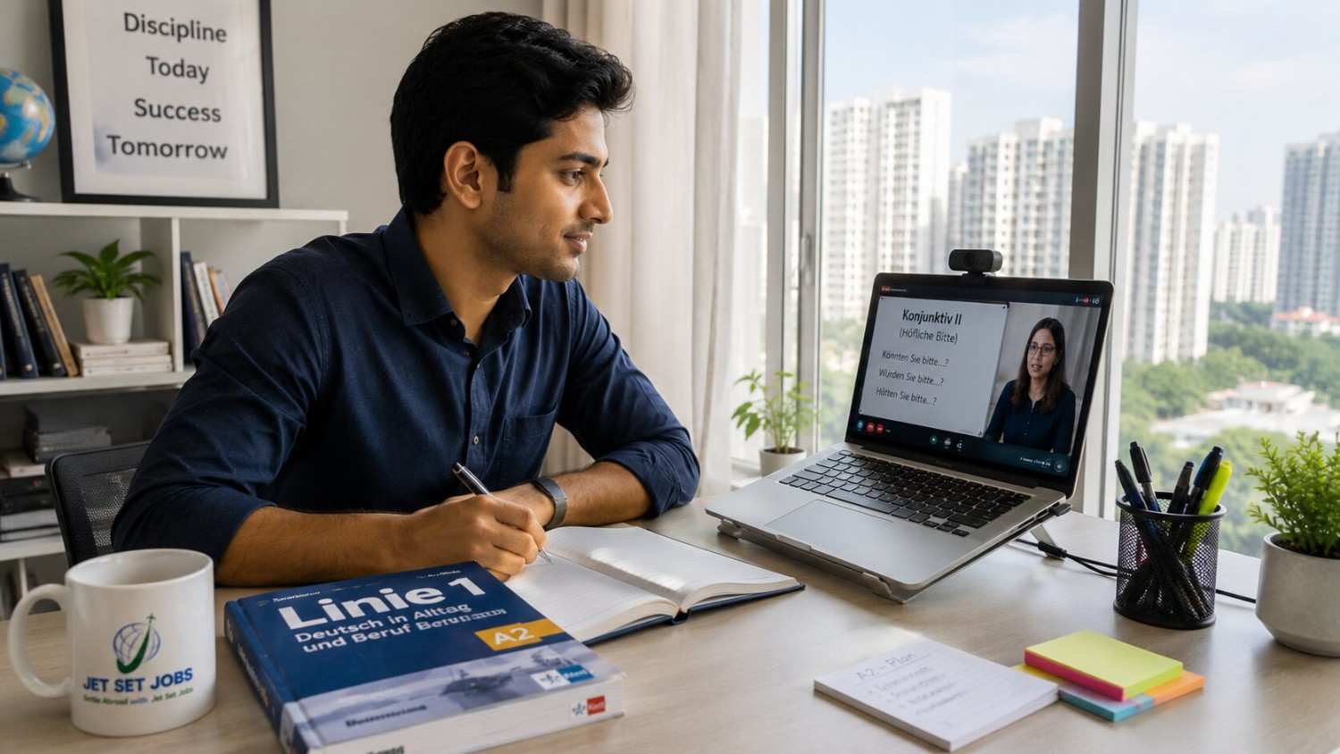 German language classes in Gurgaon - Jet Set Jobs professionals learning online and in class