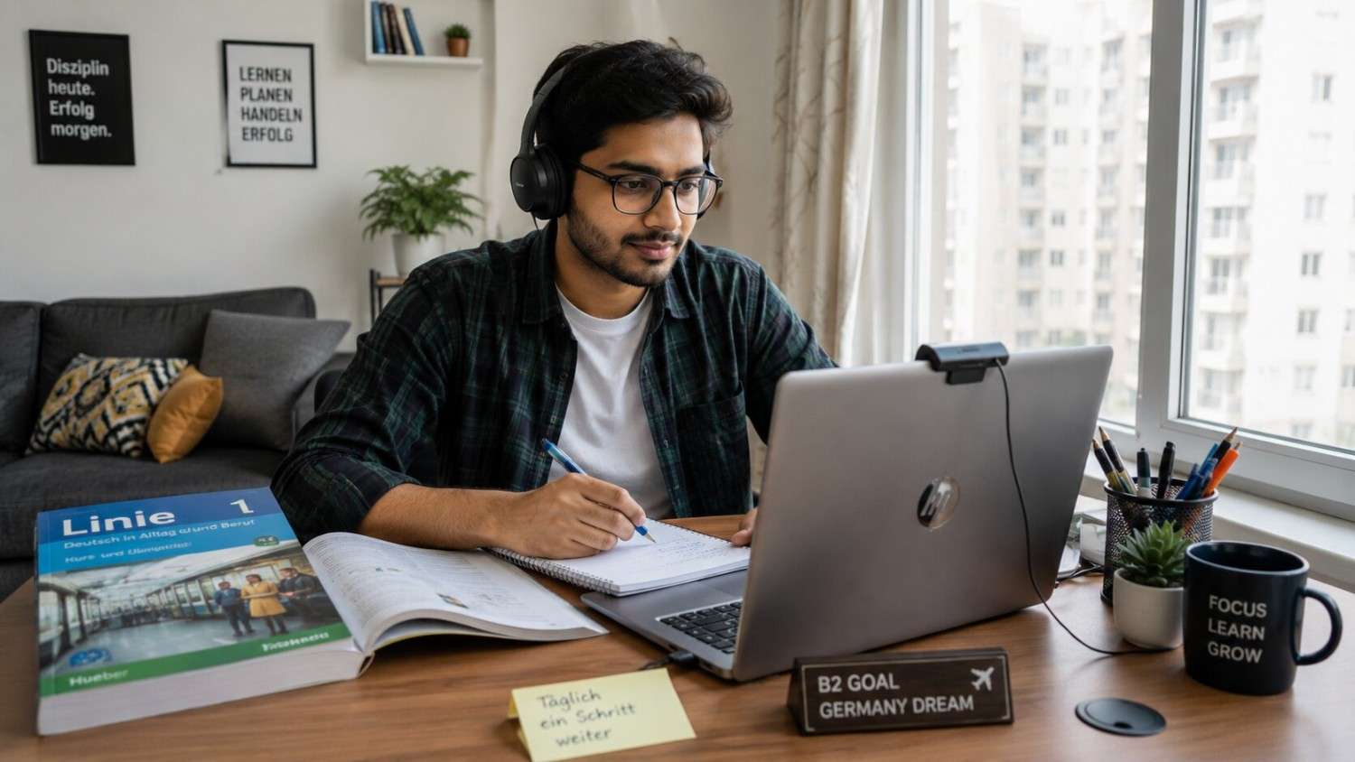 German language classes in Noida - Jet Set Jobs students learning online and in class