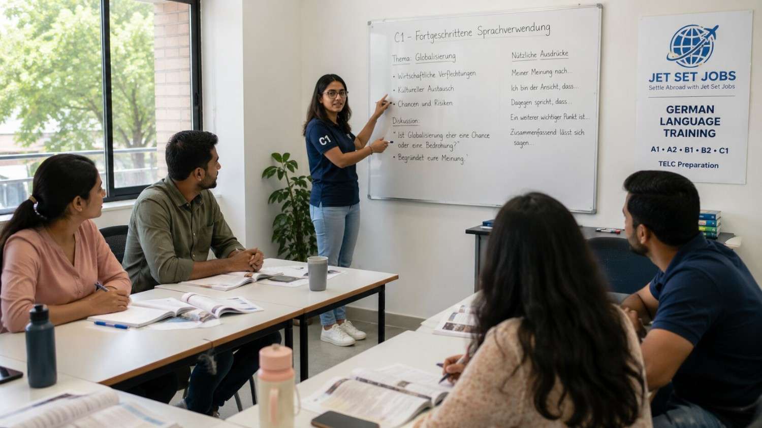 German tutor versus institute in Karol Bagh - what your fee buys at Jet Set Jobs