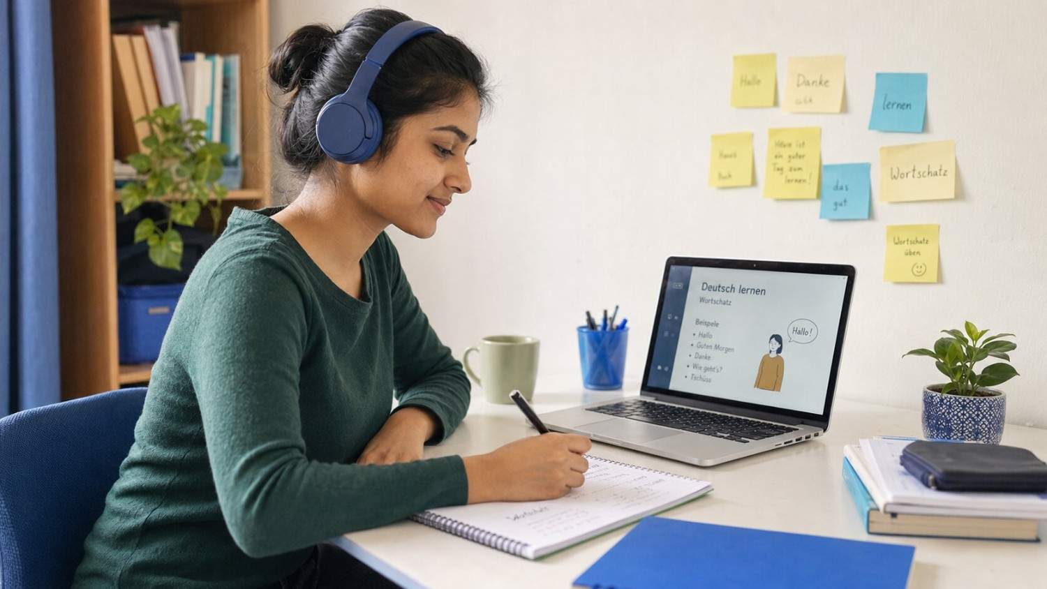 Indian aspirant studying German effectively with structured habits to reach B2