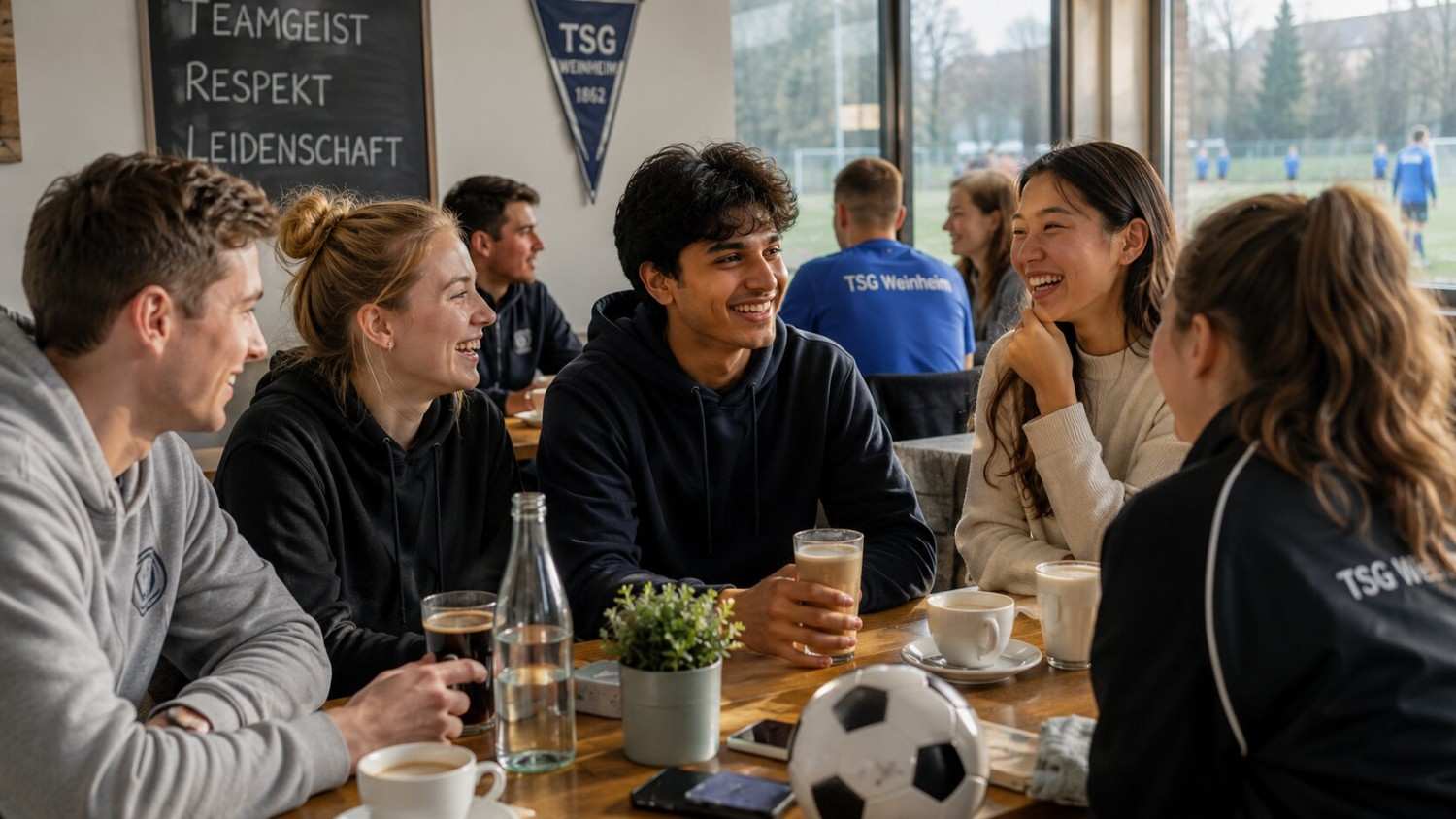 Indian trainee making friends and enjoying a social club in Germany