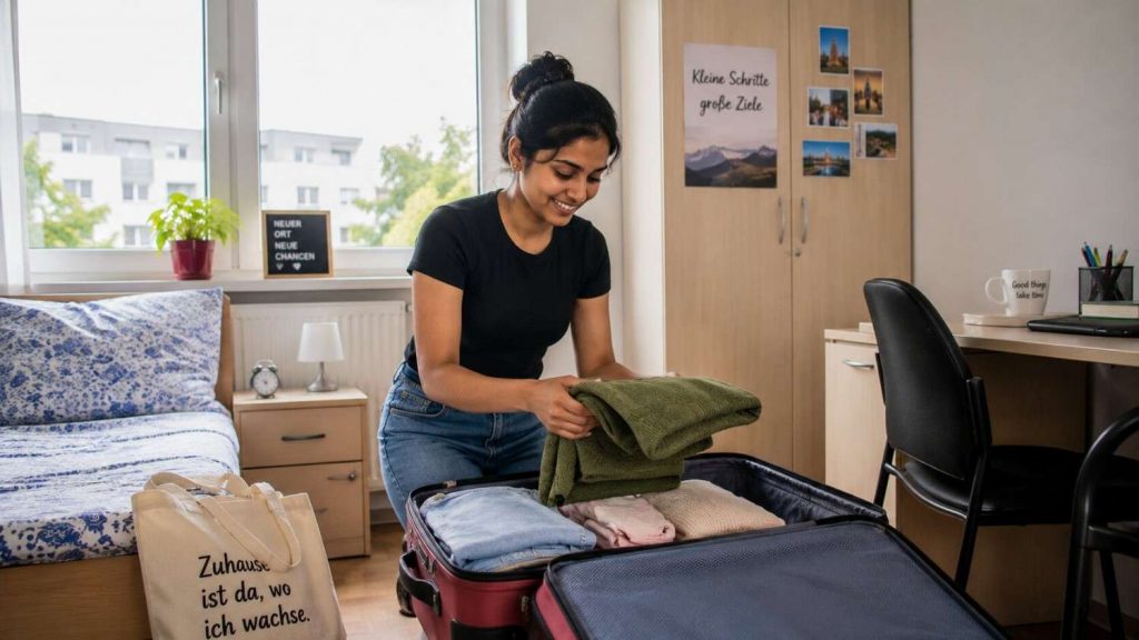Indian Ausbildung trainee moving into a shared flat (WG) room in Germany
